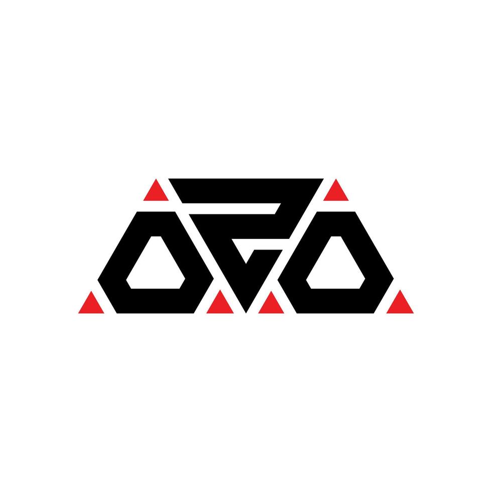 création de logo de lettre triangle ozo avec forme de triangle. monogramme de conception de logo triangle ozo. modèle de logo vectoriel triangle ozo avec couleur rouge. logo triangulaire ozo logo simple, élégant et luxueux. ozo