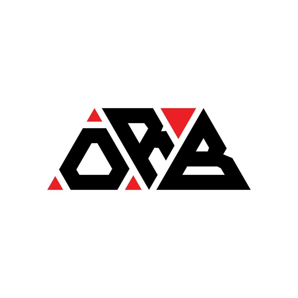 création de logo de lettre triangle orb avec forme de triangle. monogramme de conception de logo triangle orb. modèle de logo vectoriel triangle orb avec couleur rouge. orbe logo triangulaire logo simple, élégant et luxueux. orbe