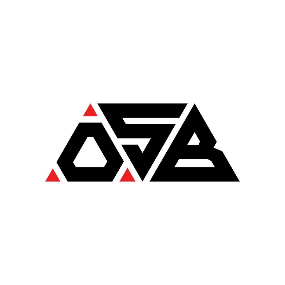 création de logo de lettre triangle osb avec forme de triangle. monogramme de conception de logo triangle osb. modèle de logo vectoriel triangle osb avec couleur rouge. logo triangulaire osb logo simple, élégant et luxueux. OSB