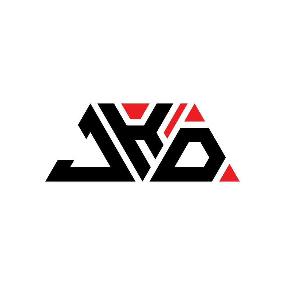 création de logo de lettre triangle jkd avec forme de triangle. monogramme de conception de logo triangle jkd. modèle de logo vectoriel triangle jkd avec couleur rouge. logo triangulaire jkd logo simple, élégant et luxueux. jkd
