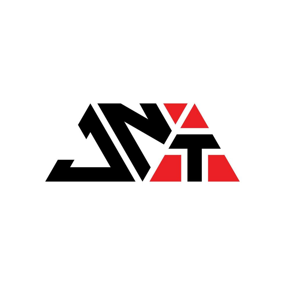 création de logo de lettre triangle jnt avec forme de triangle. monogramme de conception de logo triangle jnt. modèle de logo vectoriel triangle jnt avec couleur rouge. logo triangulaire jnt logo simple, élégant et luxueux. jnt