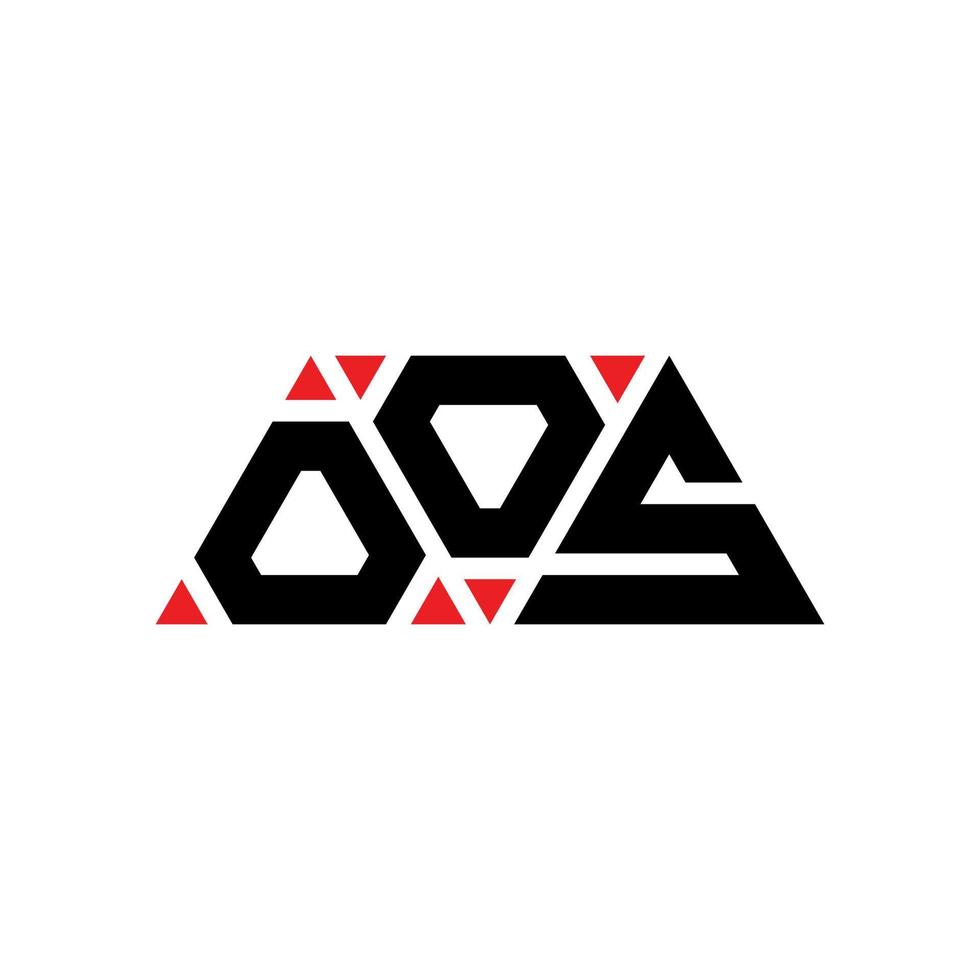 création de logo de lettre triangle oos avec forme de triangle. monogramme de conception de logo triangle oos. modèle de logo vectoriel triangle oos avec couleur rouge. oos logo triangulaire logo simple, élégant et luxueux. ooo