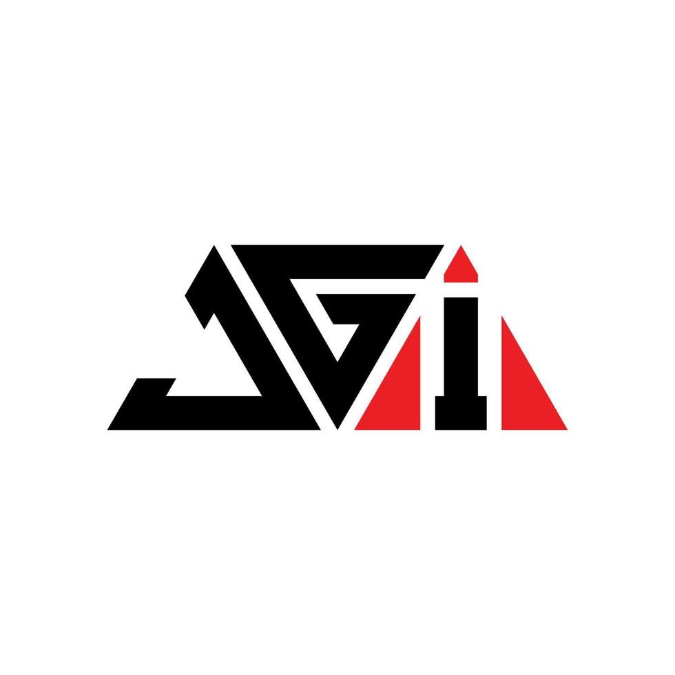 création de logo de lettre triangle jgi avec forme de triangle. monogramme de conception de logo triangle jgi. modèle de logo vectoriel triangle jgi avec couleur rouge. logo triangulaire jgi logo simple, élégant et luxueux. jgi
