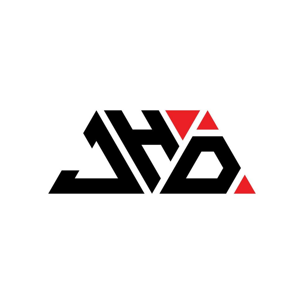 création de logo de lettre triangle jhd avec forme de triangle. monogramme de conception de logo triangle jhd. modèle de logo vectoriel triangle jhd avec couleur rouge. logo triangulaire jhd logo simple, élégant et luxueux. JHD