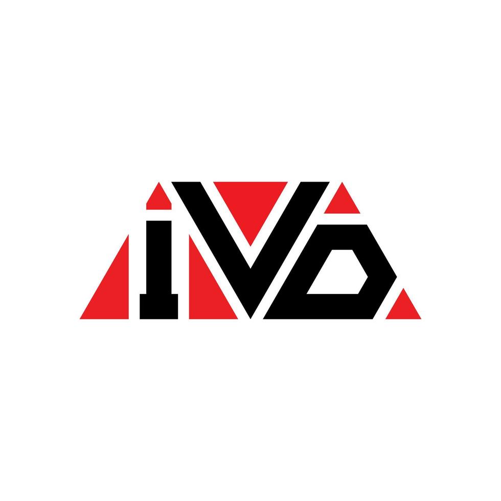 création de logo de lettre triangle ivd avec forme de triangle. monogramme de conception de logo triangle ivd. modèle de logo vectoriel triangle ivd avec couleur rouge. logo triangulaire ivd logo simple, élégant et luxueux. ivd