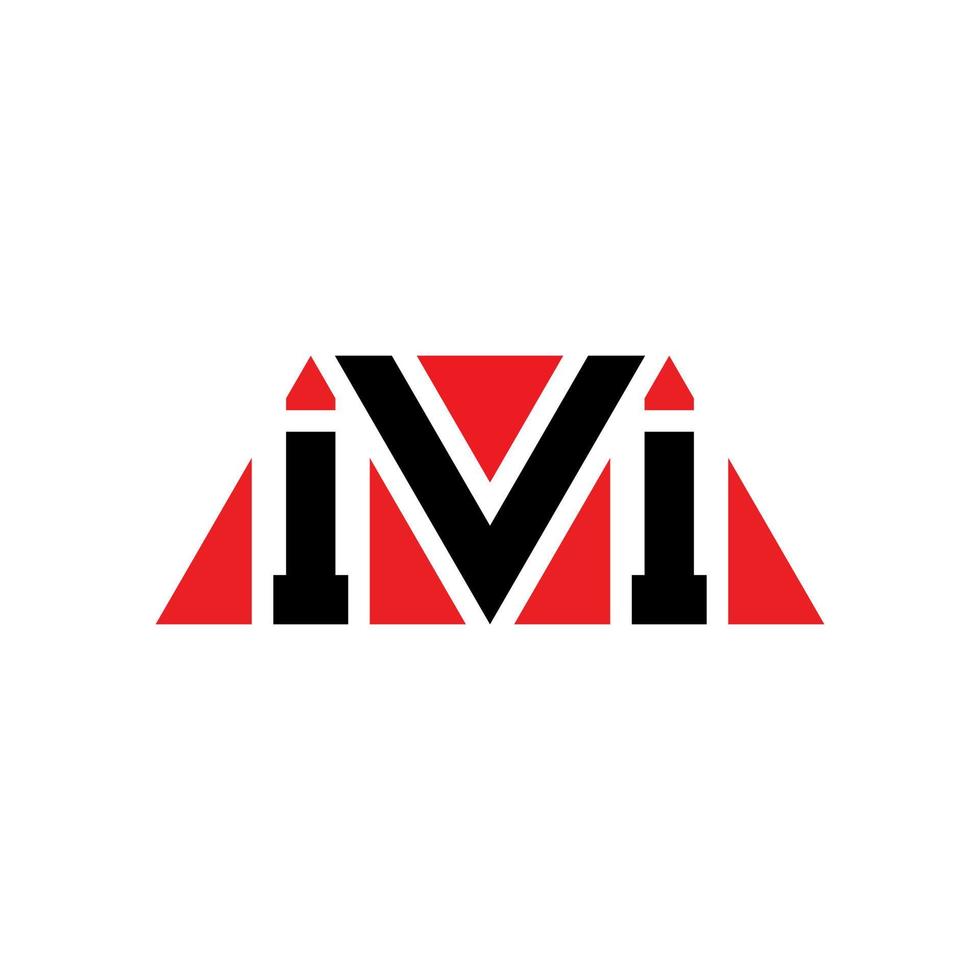 création de logo de lettre triangle ivi avec forme de triangle. monogramme de conception de logo triangle ivi. modèle de logo vectoriel triangle ivi avec couleur rouge. logo triangulaire ivi logo simple, élégant et luxueux. ivi