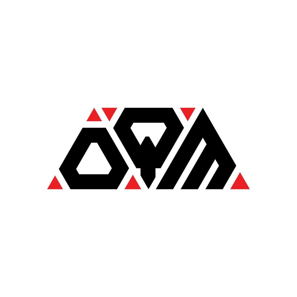 création de logo de lettre triangle oqm avec forme de triangle. monogramme de conception de logo triangle oqm. modèle de logo vectoriel triangle oqm avec couleur rouge. logo triangulaire oqm logo simple, élégant et luxueux. oqm