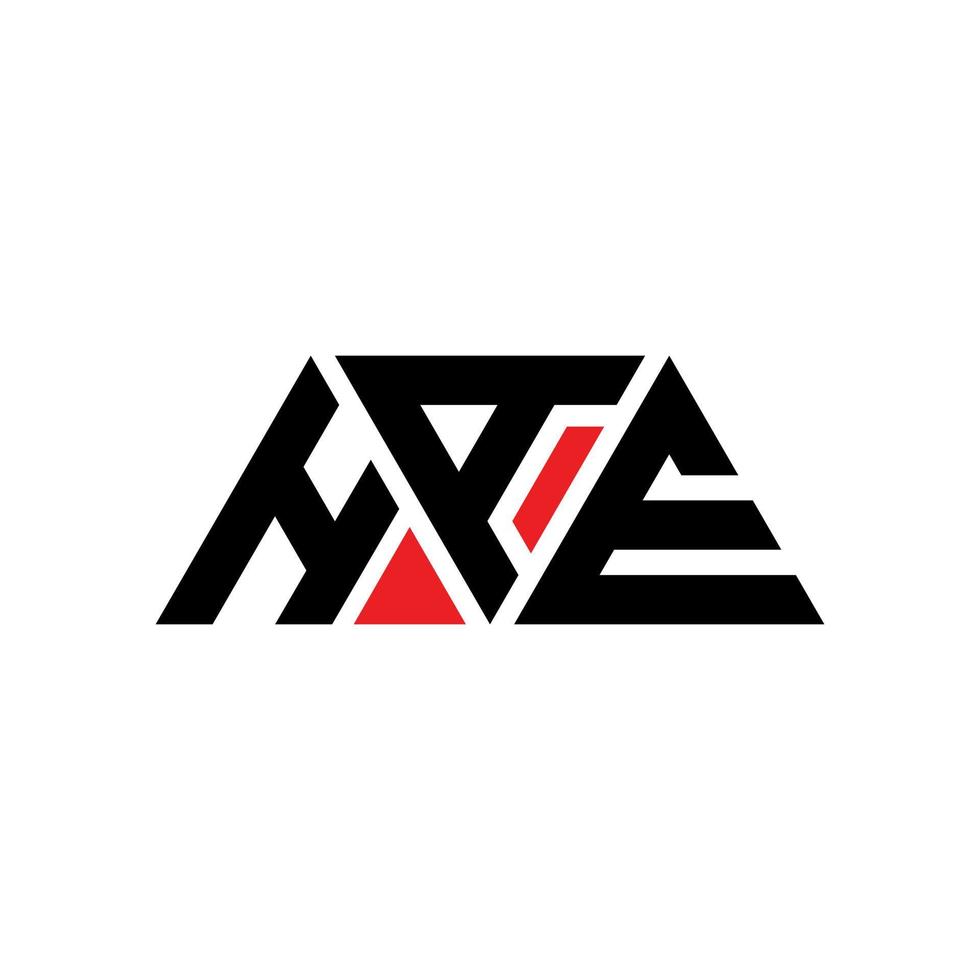 création de logo de lettre triangle hae avec forme de triangle. monogramme de conception de logo triangle hae. modèle de logo vectoriel triangle hae avec couleur rouge. hae logo triangulaire logo simple, élégant et luxueux. ah