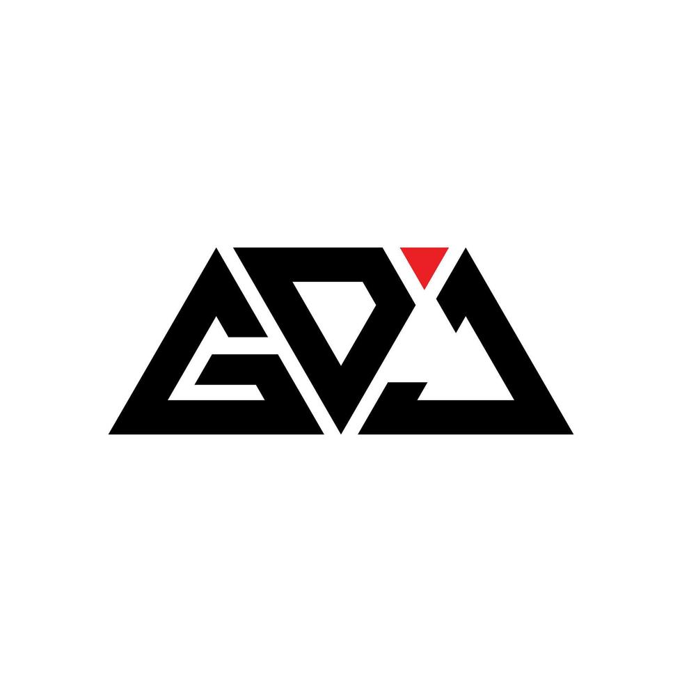 création de logo de lettre triangle gdj avec forme de triangle. monogramme de conception de logo triangle gdj. modèle de logo vectoriel triangle gdj avec couleur rouge. logo triangulaire gdj logo simple, élégant et luxueux. gdj