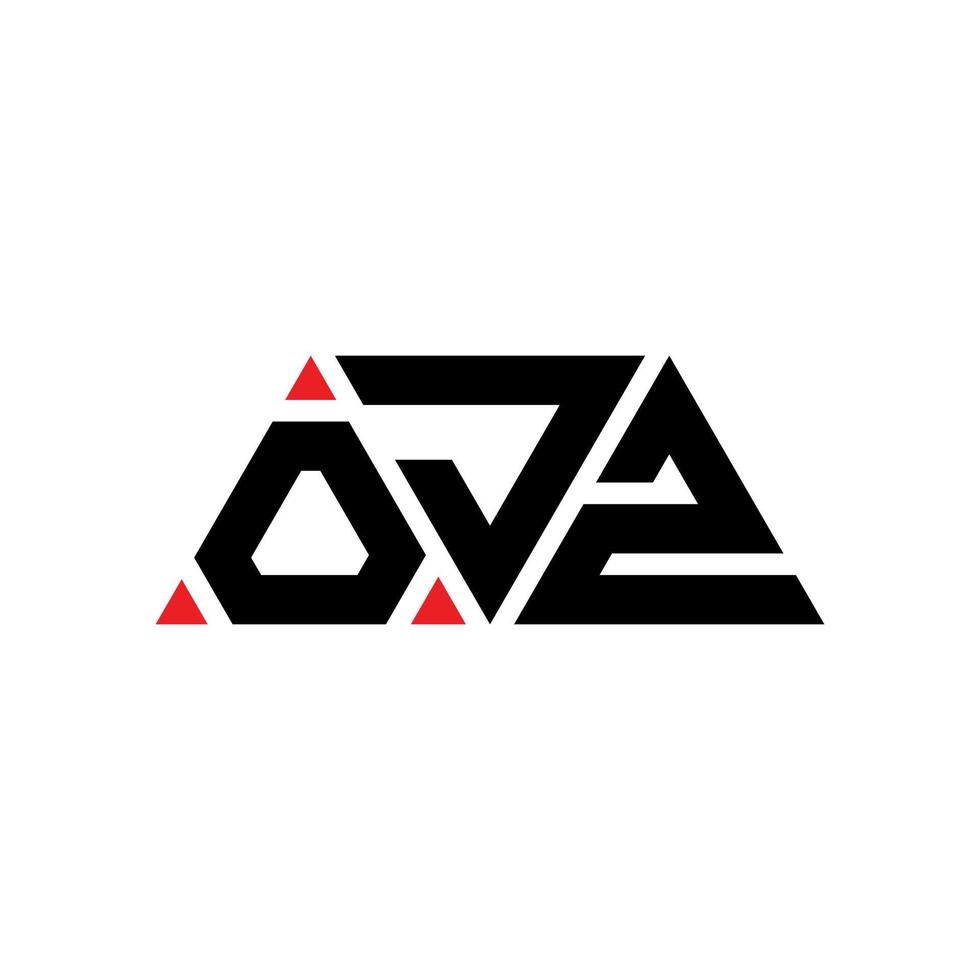 création de logo de lettre triangle ojz avec forme de triangle. monogramme de conception de logo triangle ojz. modèle de logo vectoriel triangle ojz avec couleur rouge. logo triangulaire ojz logo simple, élégant et luxueux. ojz