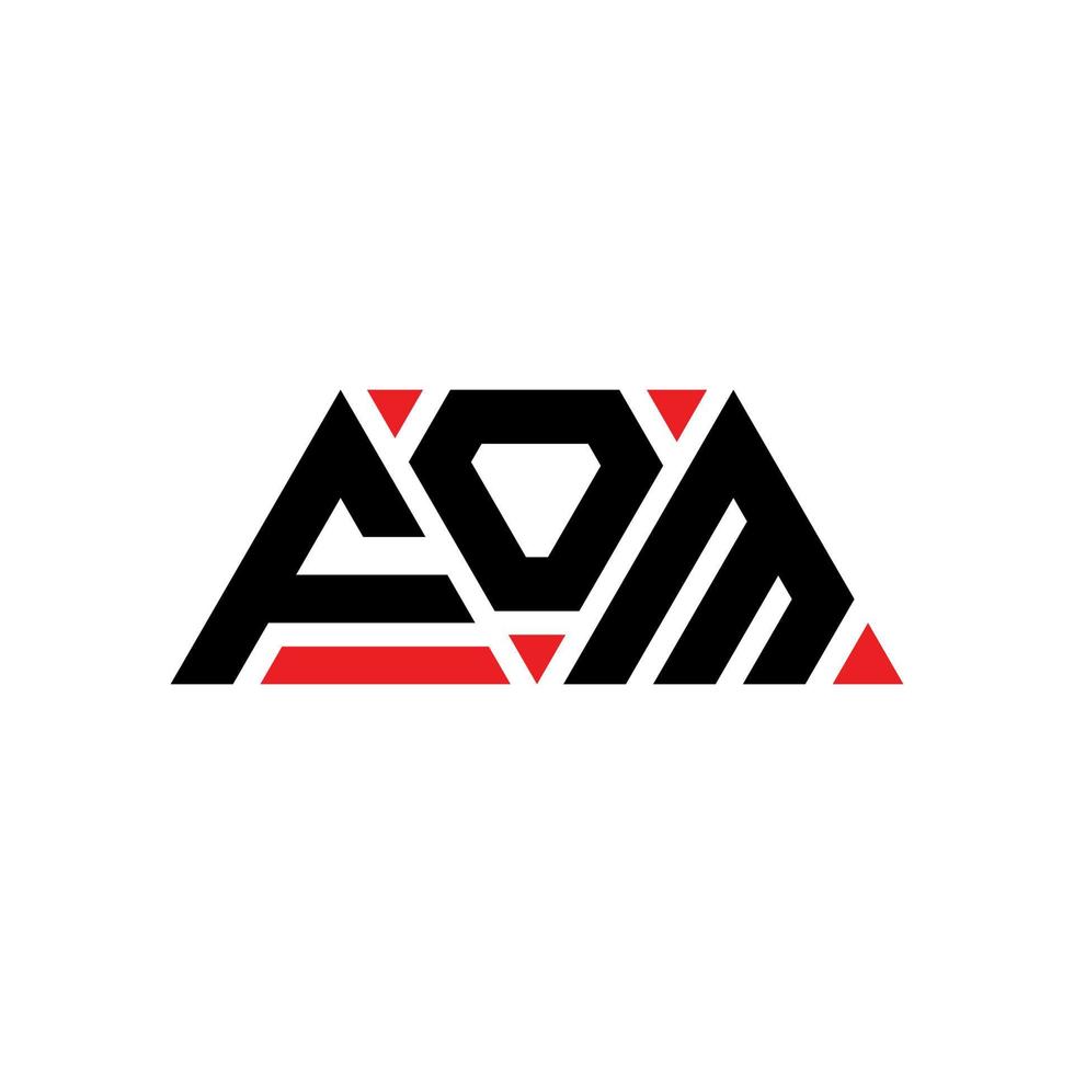 création de logo de lettre triangle fom avec forme de triangle. monogramme de conception de logo triangle fom. modèle de logo vectoriel triangle fom avec couleur rouge. du logo triangulaire logo simple, élégant et luxueux. de