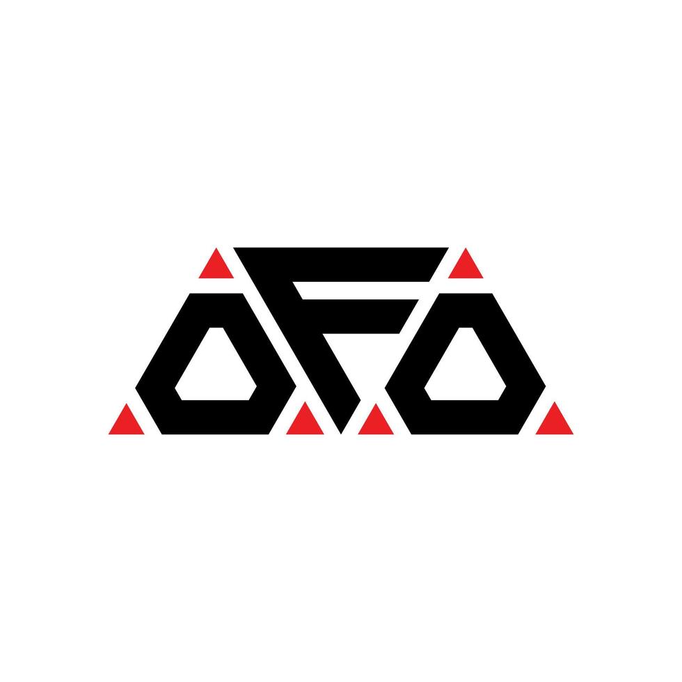 création de logo de lettre triangle ofo avec forme de triangle. monogramme de conception de logo triangle ofo. modèle de logo vectoriel triangle ofo avec couleur rouge. ofo logo triangulaire logo simple, élégant et luxueux. ofo