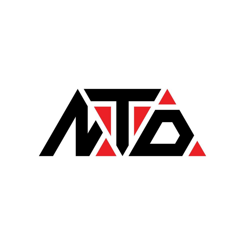 création de logo de lettre triangle ntd avec forme de triangle. monogramme de conception de logo triangle ntd. modèle de logo vectoriel triangle ntd avec couleur rouge. logo triangulaire ntd logo simple, élégant et luxueux. ntd