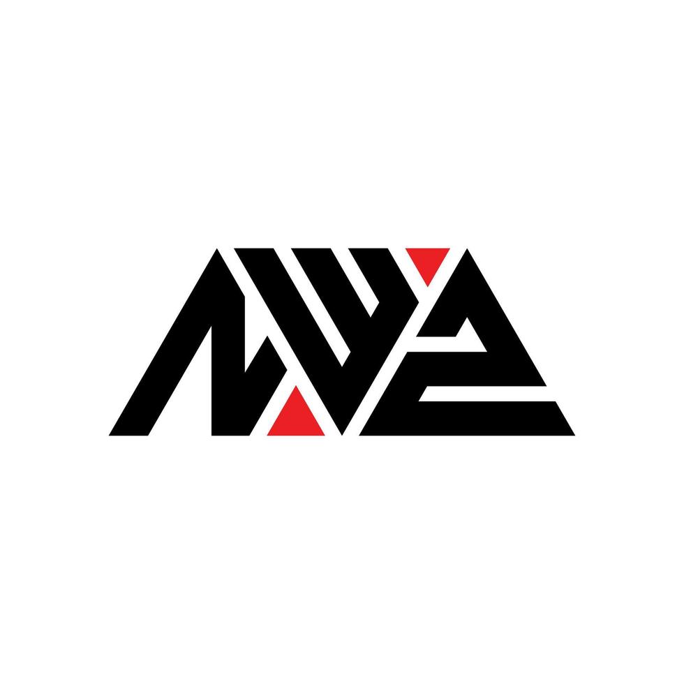 création de logo de lettre triangle nwz avec forme de triangle. monogramme de conception de logo triangle nwz. modèle de logo vectoriel triangle nwz avec couleur rouge. logo triangulaire nwz logo simple, élégant et luxueux. nwz