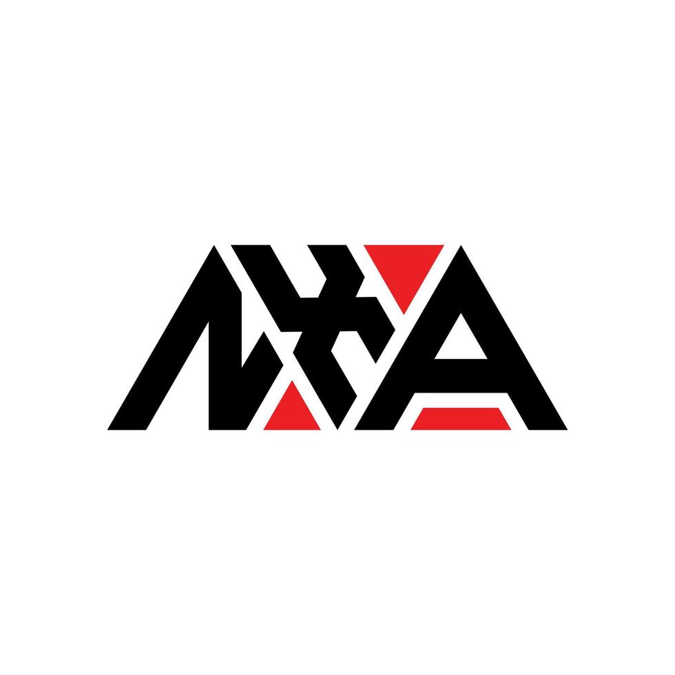 création de logo de lettre triangle nxa avec forme de triangle. monogramme de conception de logo triangle nxa. modèle de logo vectoriel triangle nxa avec couleur rouge. logo triangulaire nxa logo simple, élégant et luxueux. nxa