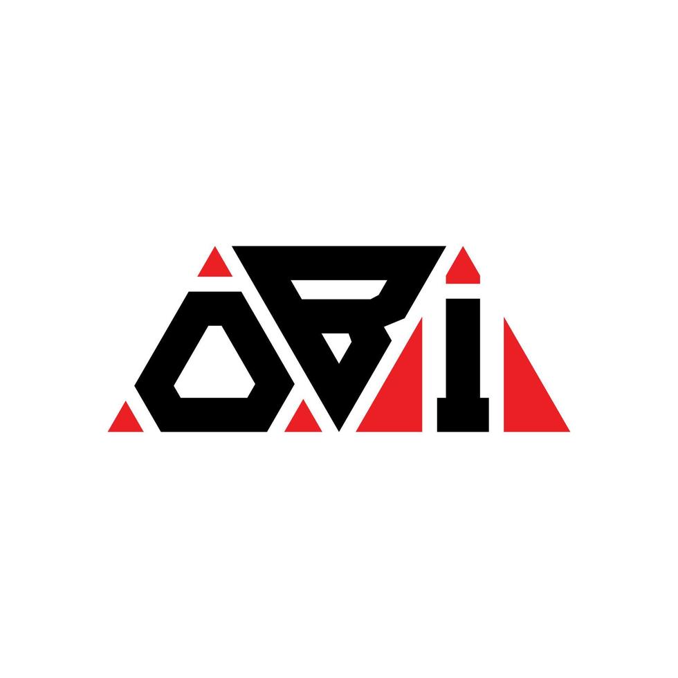 création de logo de lettre triangle obi avec forme de triangle. monogramme de conception de logo triangle obi. modèle de logo vectoriel triangle obi avec couleur rouge. logo triangulaire obi logo simple, élégant et luxueux. obi