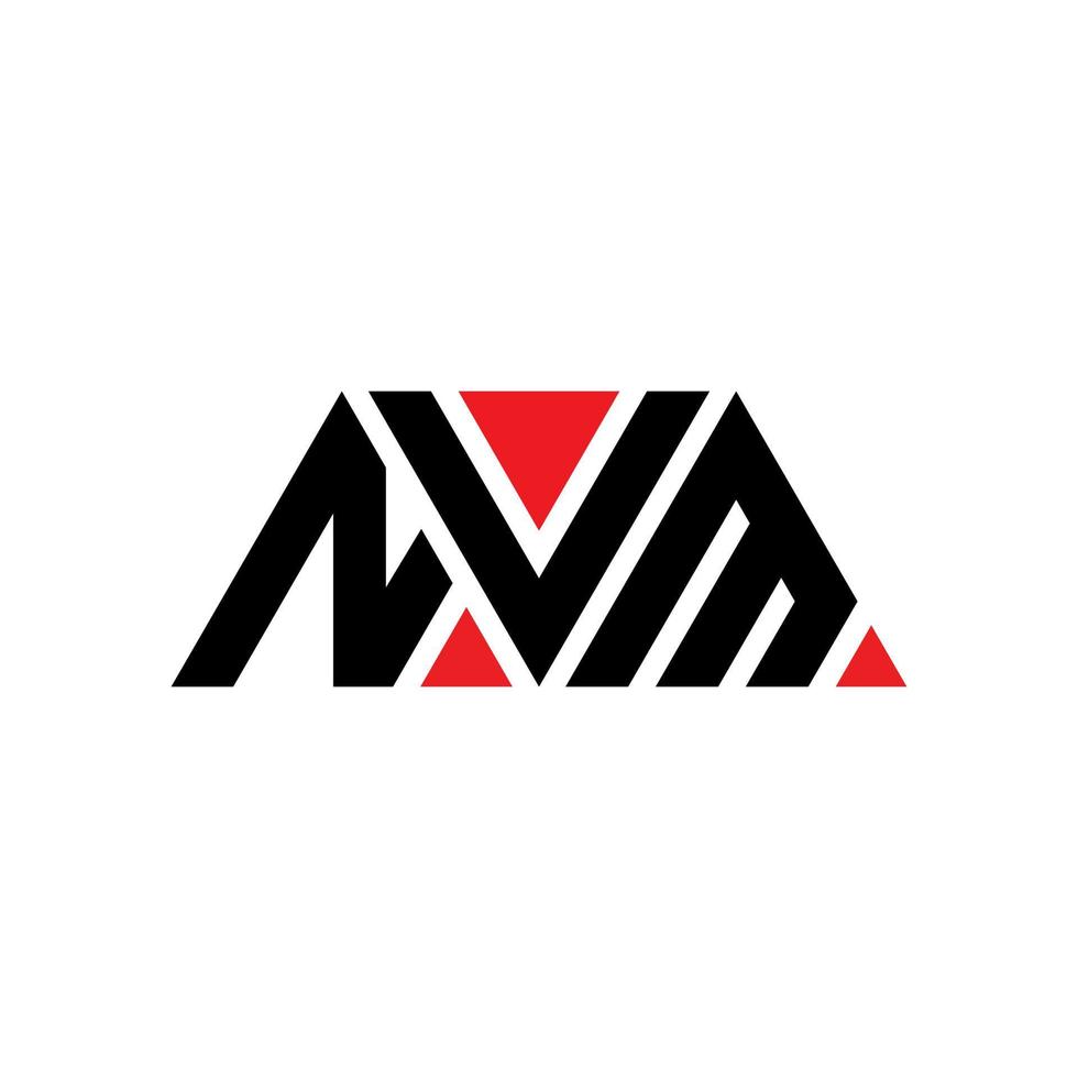 création de logo de lettre triangle nvm avec forme de triangle. monogramme de conception de logo triangle nvm. modèle de logo vectoriel triangle nvm avec couleur rouge. logo triangulaire nvm logo simple, élégant et luxueux. nvm