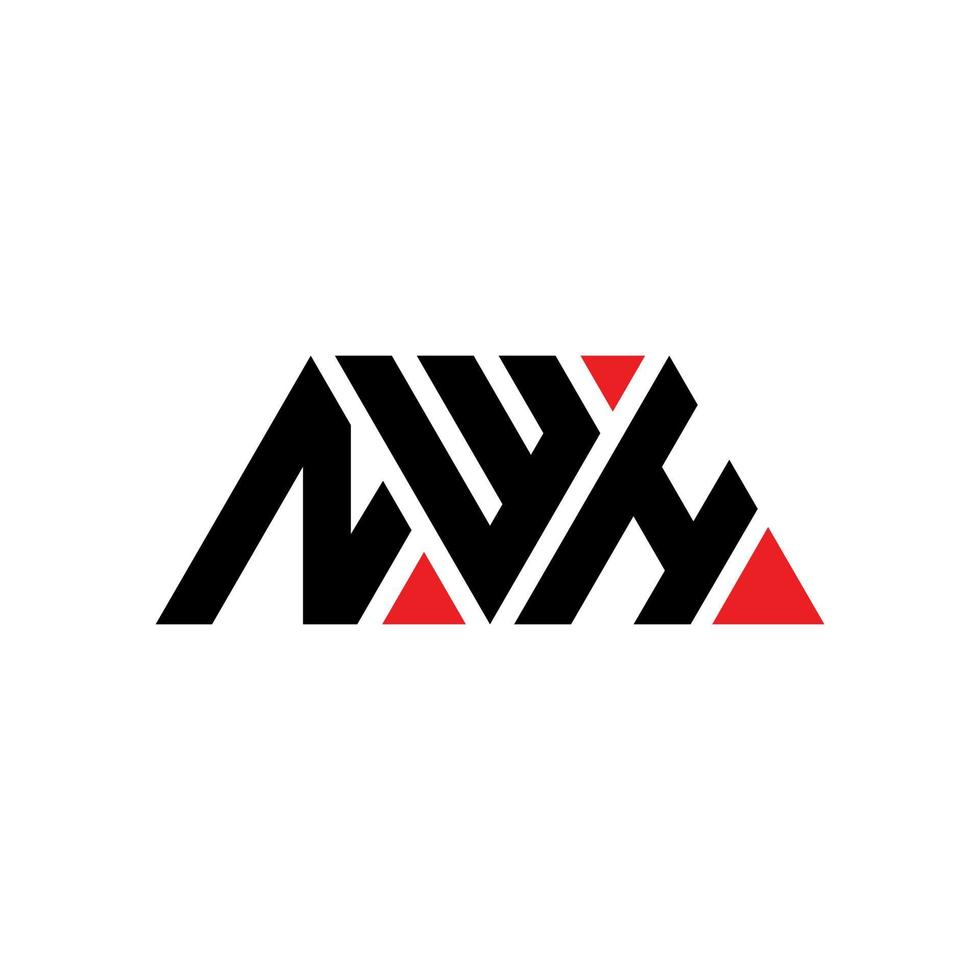 création de logo de lettre triangle nwh avec forme de triangle. monogramme de conception de logo triangle nwh. modèle de logo vectoriel triangle nwh avec couleur rouge. logo triangulaire nwh logo simple, élégant et luxueux. nwh