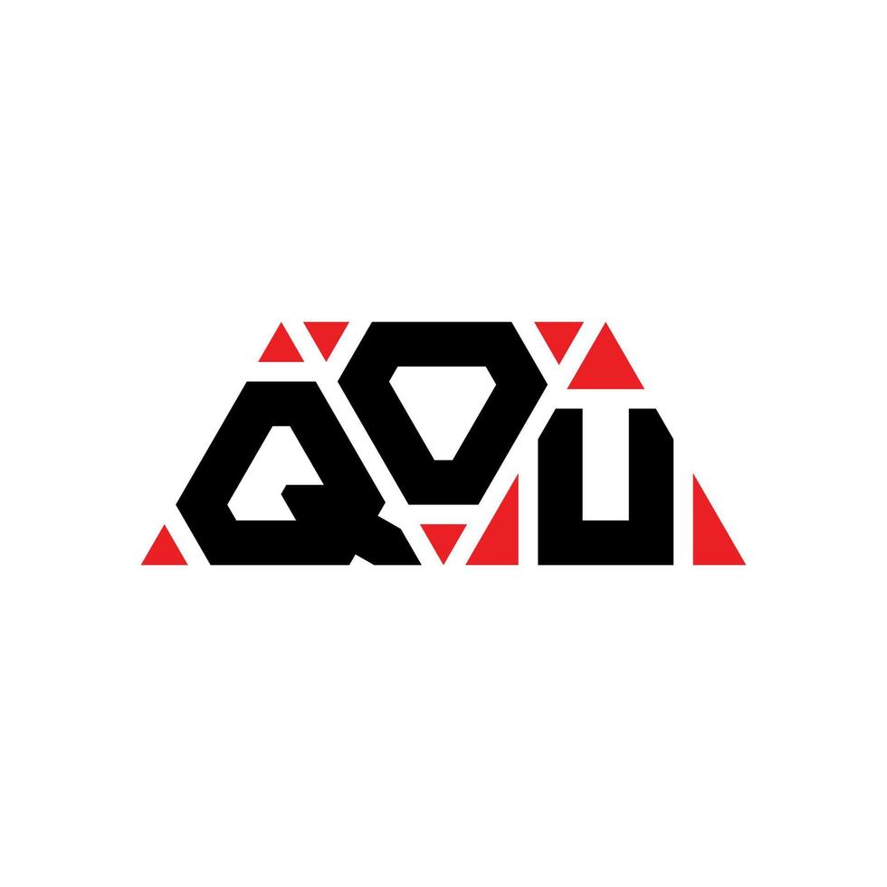 création de logo de lettre triangle qou avec forme de triangle. monogramme de conception de logo triangle qou. modèle de logo vectoriel triangle qou avec couleur rouge. qou logo triangulaire logo simple, élégant et luxueux. tu