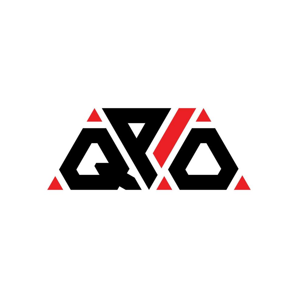 création de logo de lettre triangle qpo avec forme de triangle. monogramme de conception de logo triangle qpo. modèle de logo vectoriel triangle qpo avec couleur rouge. logo triangulaire qpo logo simple, élégant et luxueux. qpo