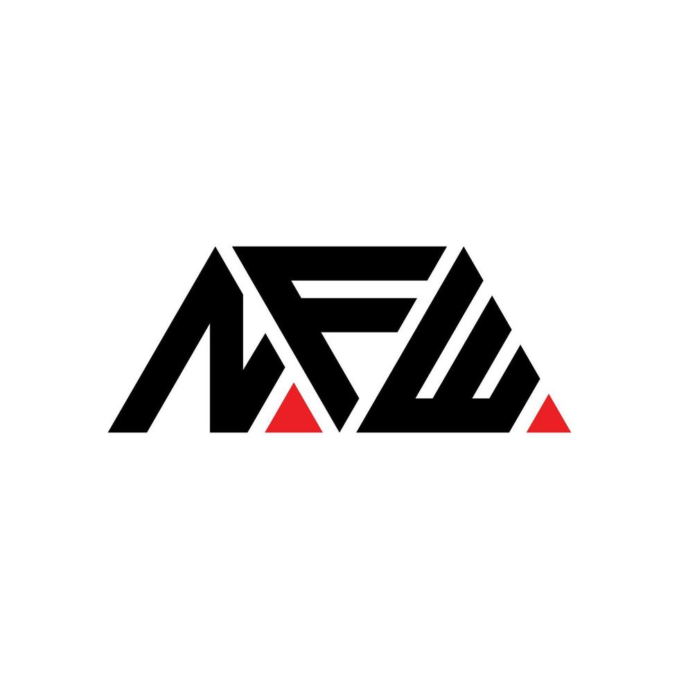 création de logo de lettre triangle nfw avec forme de triangle. monogramme de conception de logo triangle nfw. modèle de logo vectoriel triangle nfw avec couleur rouge. logo triangulaire nfw logo simple, élégant et luxueux. nfw