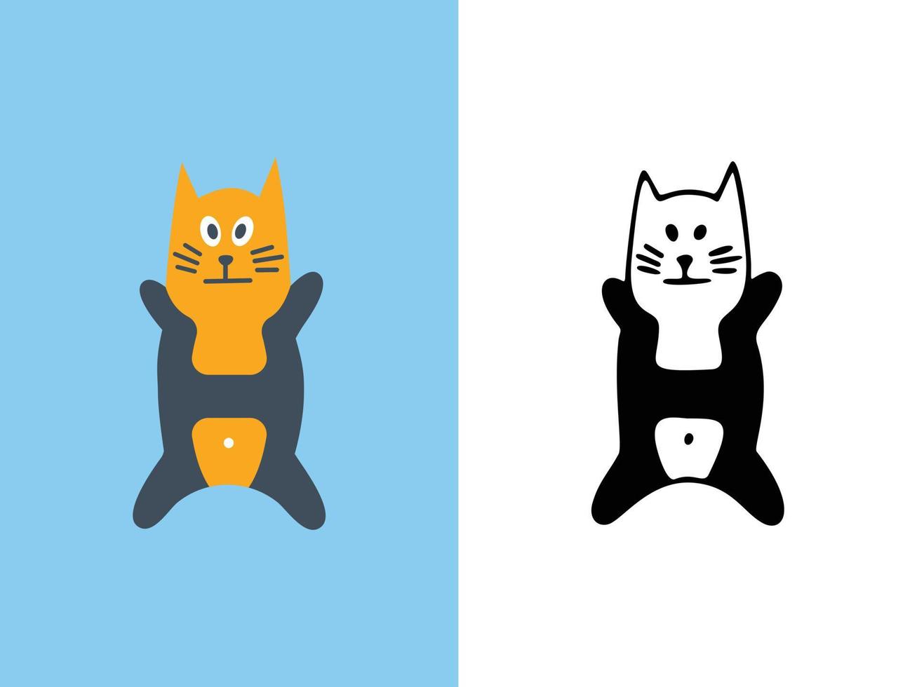 dessins de logo de lettre h de chats mignons. vecteur