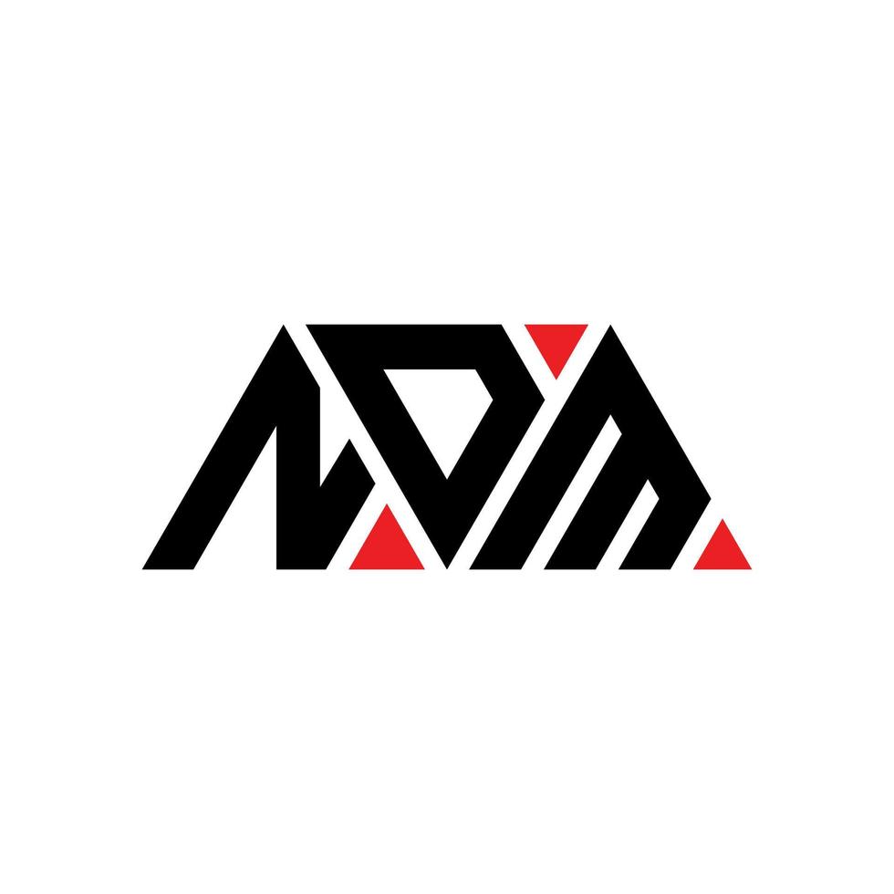 création de logo de lettre triangle ndm avec forme de triangle. monogramme de conception de logo triangle ndm. modèle de logo vectoriel triangle ndm avec couleur rouge. logo triangulaire ndm logo simple, élégant et luxueux. ndm