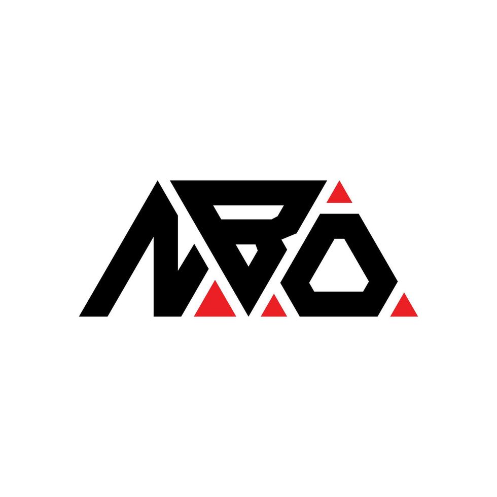 création de logo de lettre triangle nbo avec forme de triangle. monogramme de conception de logo triangle nbo. modèle de logo vectoriel triangle nbo avec couleur rouge. logo triangulaire nbo logo simple, élégant et luxueux. nbo