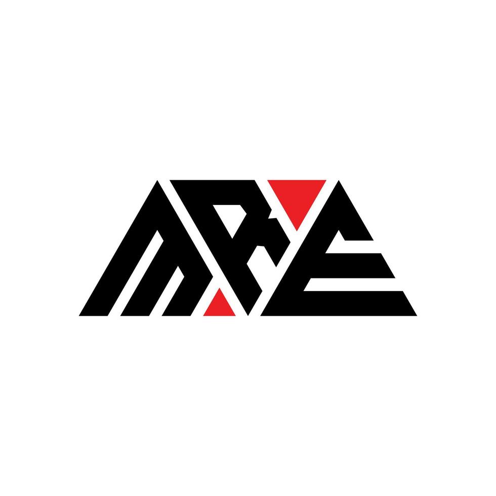 création de logo de lettre triangle mre avec forme de triangle. monogramme de conception de logo triangle mre. modèle de logo vectoriel triangle mre avec couleur rouge. mre logo triangulaire logo simple, élégant et luxueux. mère