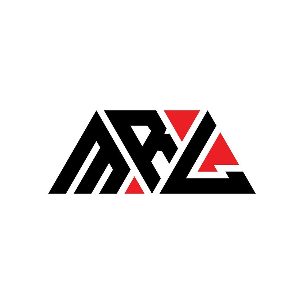 création de logo de lettre triangle mrl avec forme de triangle. monogramme de conception de logo triangle mrl. modèle de logo vectoriel triangle mrl avec couleur rouge. logo triangulaire mrl logo simple, élégant et luxueux. mrl