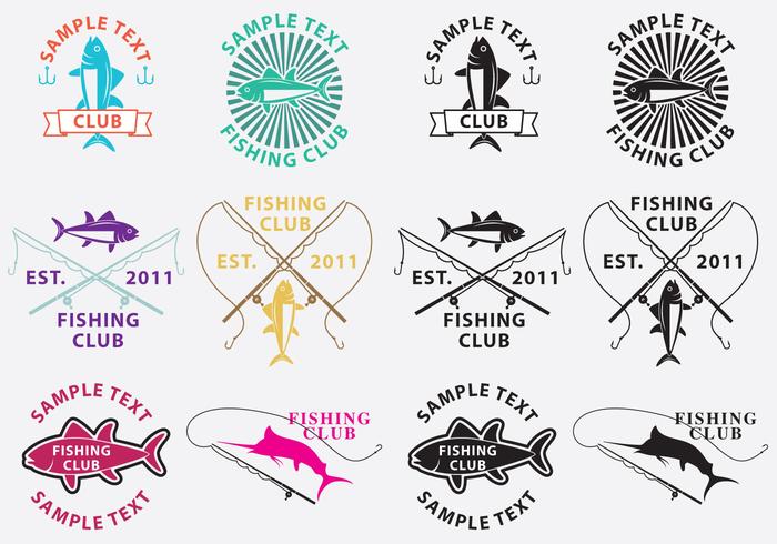 Logos de pêche vecteur