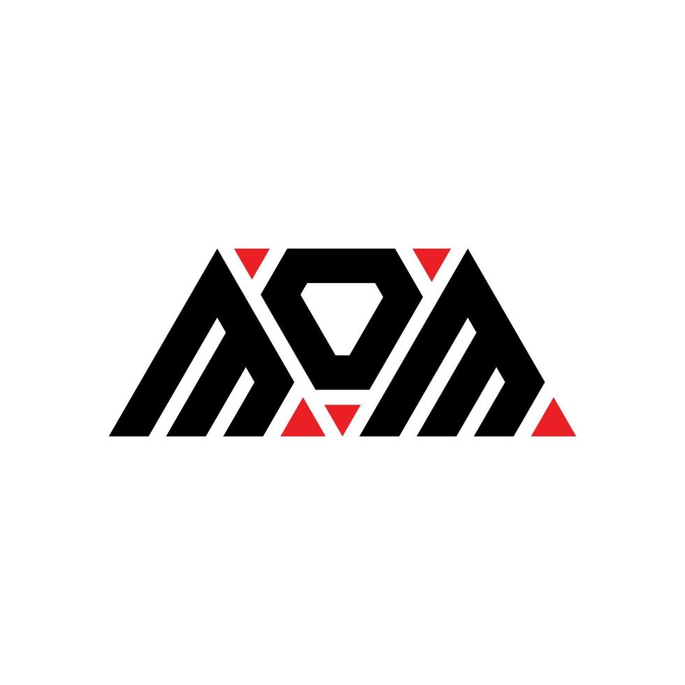 création de logo de lettre triangle maman avec forme de triangle. monogramme de conception de logo triangle maman. modèle de logo vectoriel triangle maman avec couleur rouge. maman logo triangulaire logo simple, élégant et luxueux. maman