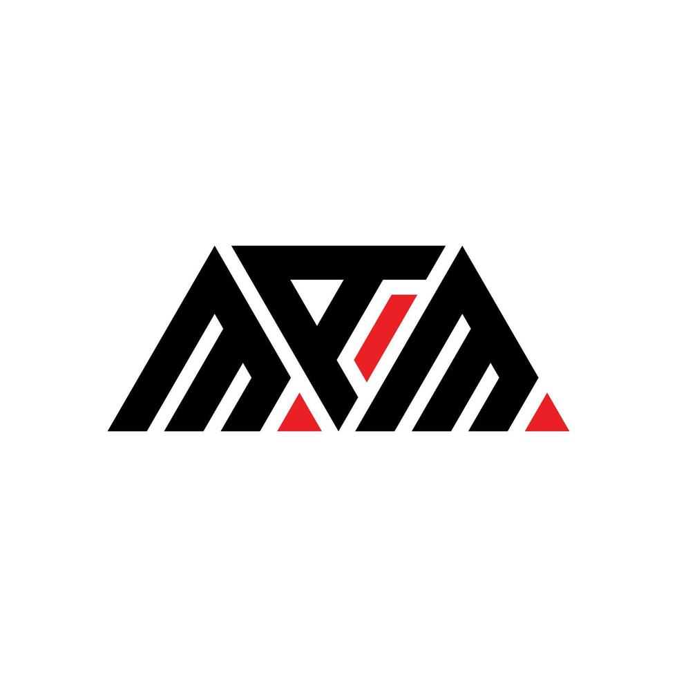 création de logo de lettre triangle mam avec forme de triangle. monogramme de conception de logo triangle mam. modèle de logo vectoriel mam triangle avec couleur rouge. mam logo triangulaire logo simple, élégant et luxueux. maman