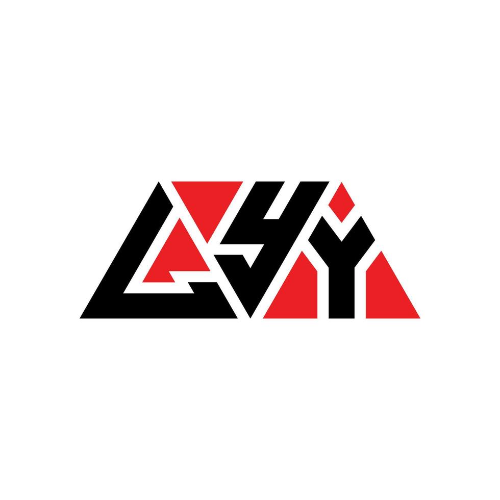 création de logo de lettre triangle lyy avec forme de triangle. monogramme de conception de logo triangle lyy. modèle de logo vectoriel triangle lyy avec couleur rouge. lyy logo triangulaire logo simple, élégant et luxueux. lyy