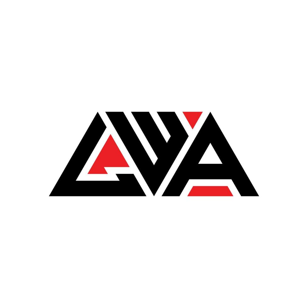 création de logo de lettre triangle lwa avec forme de triangle. monogramme de conception de logo triangle lwa. modèle de logo vectoriel triangle lwa avec couleur rouge. logo triangulaire lwa logo simple, élégant et luxueux. lwa