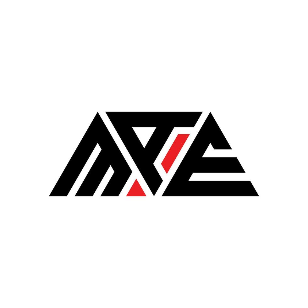 création de logo de lettre mae triangle avec forme de triangle. monogramme de conception de logo mae triangle. modèle de logo vectoriel triangle mae avec couleur rouge. logo triangulaire mae logo simple, élégant et luxueux. mae