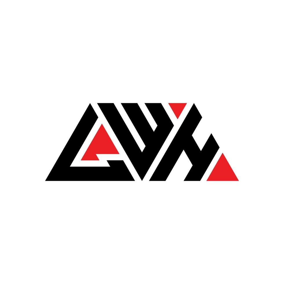 création de logo de lettre triangle lwh avec forme de triangle. monogramme de conception de logo triangle lwh. modèle de logo vectoriel triangle lwh avec couleur rouge. logo triangulaire lwh logo simple, élégant et luxueux. lwh