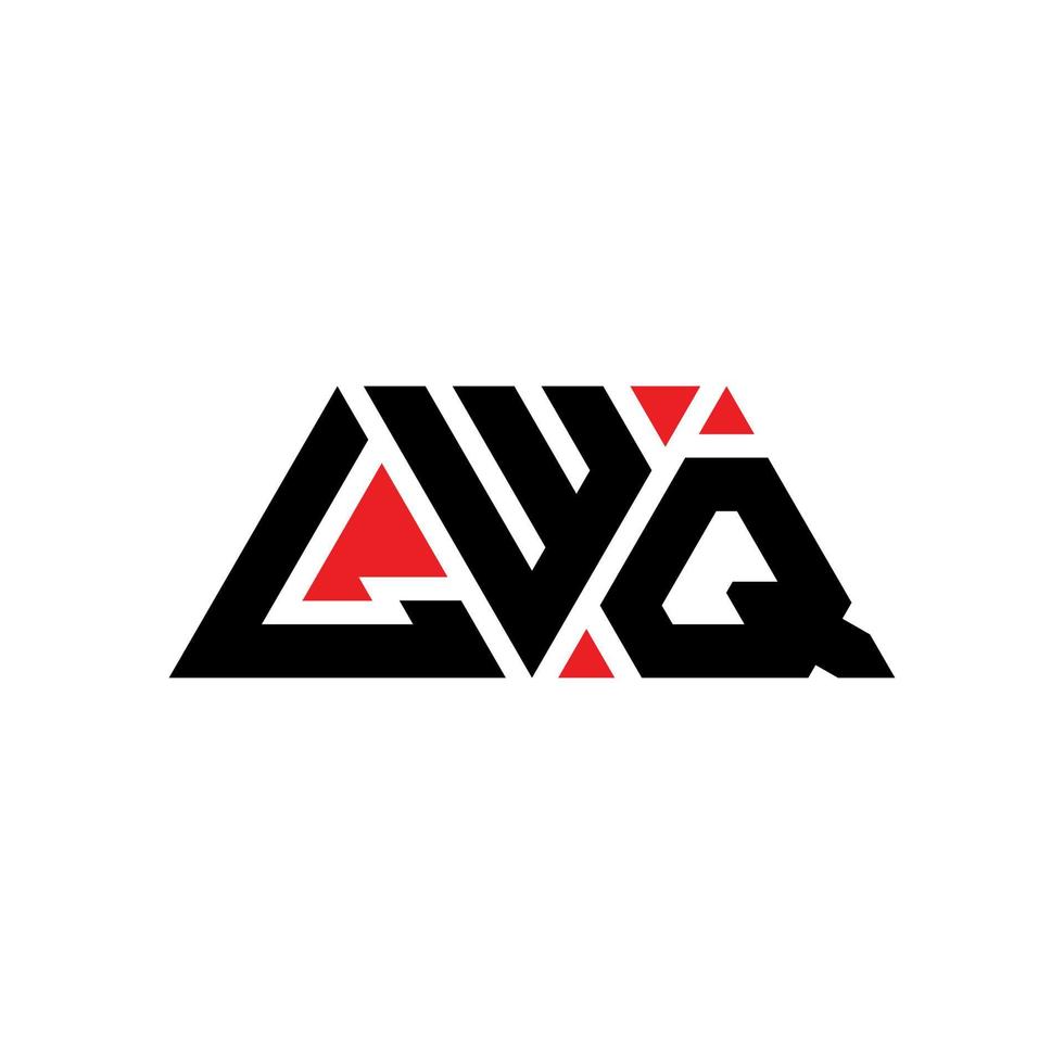 création de logo de lettre triangle lwq avec forme de triangle. monogramme de conception de logo triangle lwq. modèle de logo vectoriel triangle lwq avec couleur rouge. logo triangulaire lwq logo simple, élégant et luxueux. lwq