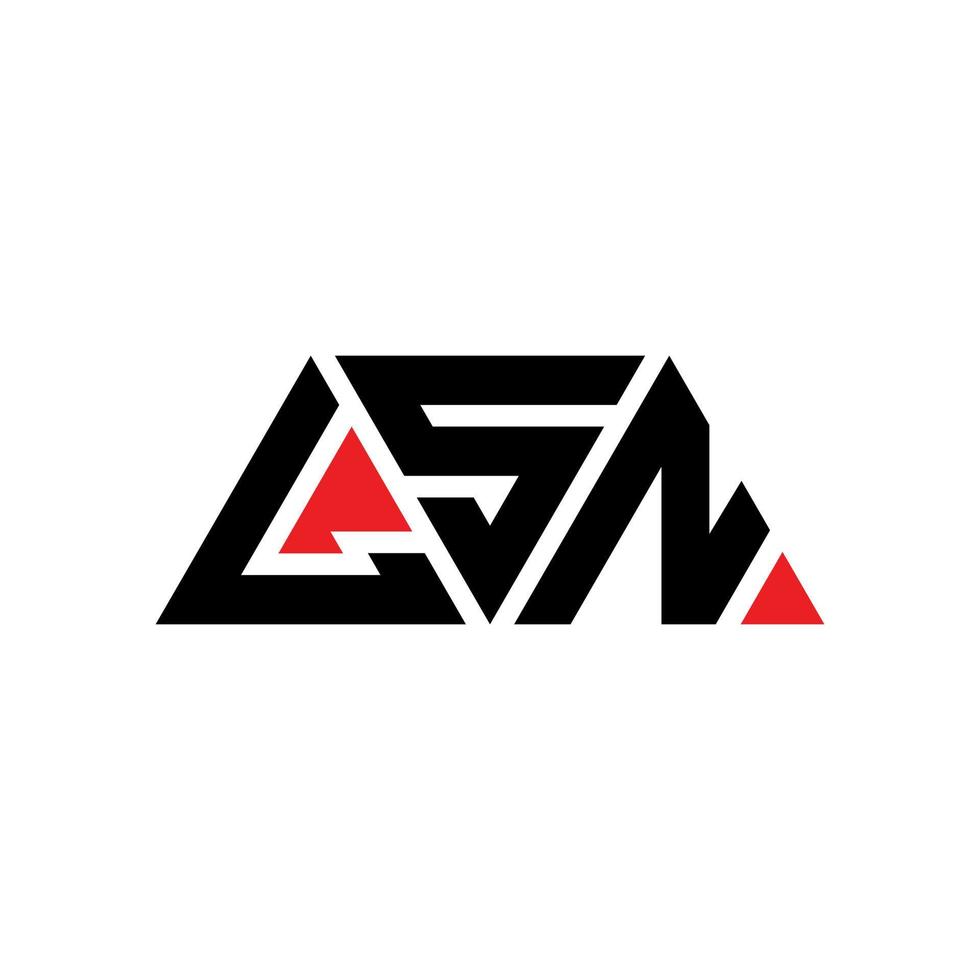 création de logo de lettre triangle lsn avec forme de triangle. monogramme de conception de logo triangle lsn. modèle de logo vectoriel triangle lsn avec couleur rouge. logo triangulaire lsn logo simple, élégant et luxueux. ln