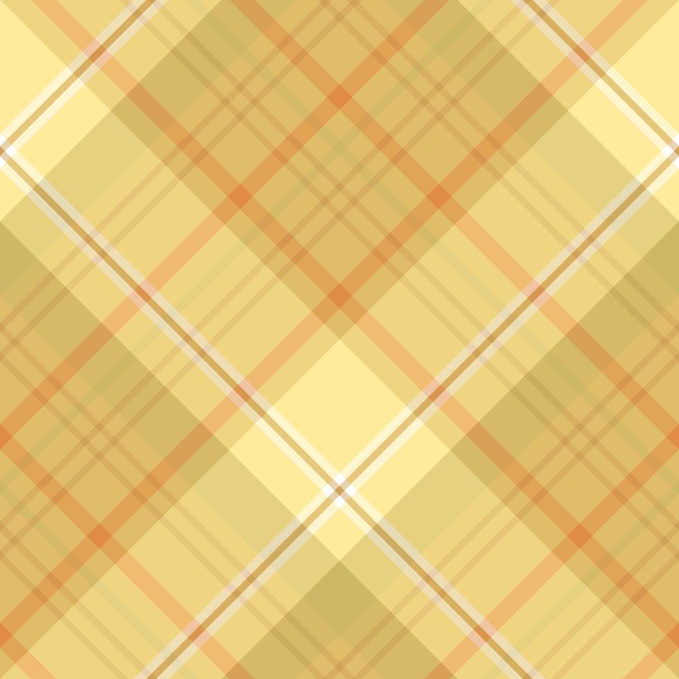 motif sans couture dans des couleurs jaunes, orange et blanches positives fascinantes pour le plaid, le tissu, le textile, les vêtements, la nappe et d'autres choses. image vectorielle. 2 vecteur