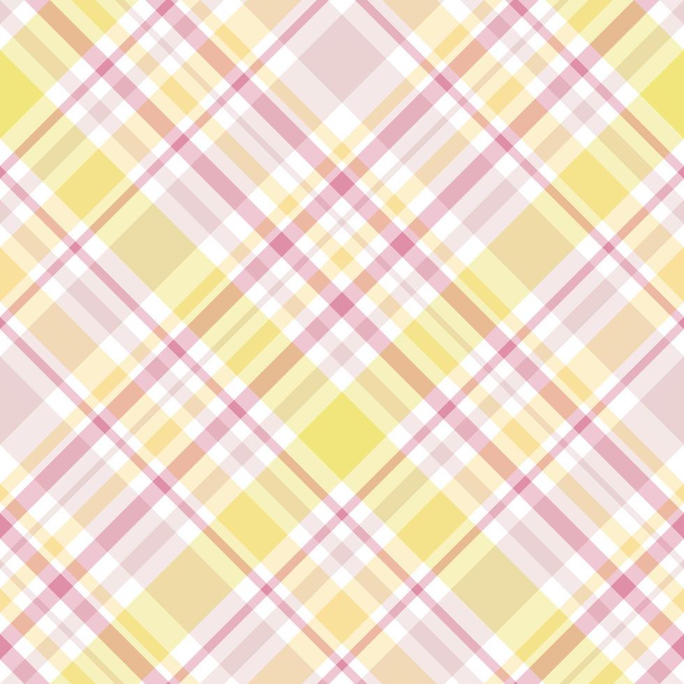 modèle sans couture dans des couleurs fantastiques blanches, roses et jaunes pour plaid, tissu, textile, vêtements, nappe et autres choses. image vectorielle. 2 vecteur