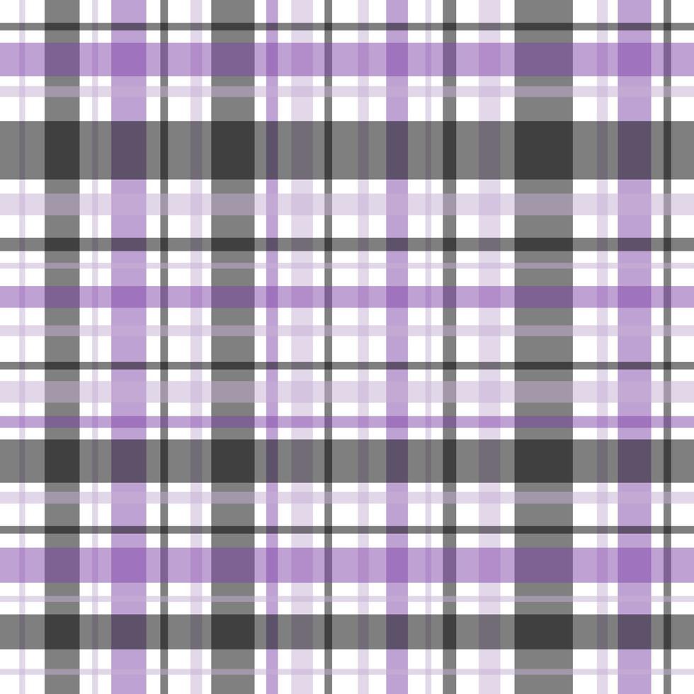 modèle sans couture dans les couleurs fantaisie blanc, violet et noir pour plaid, tissu, textile, vêtements, nappe et autres choses. image vectorielle. vecteur