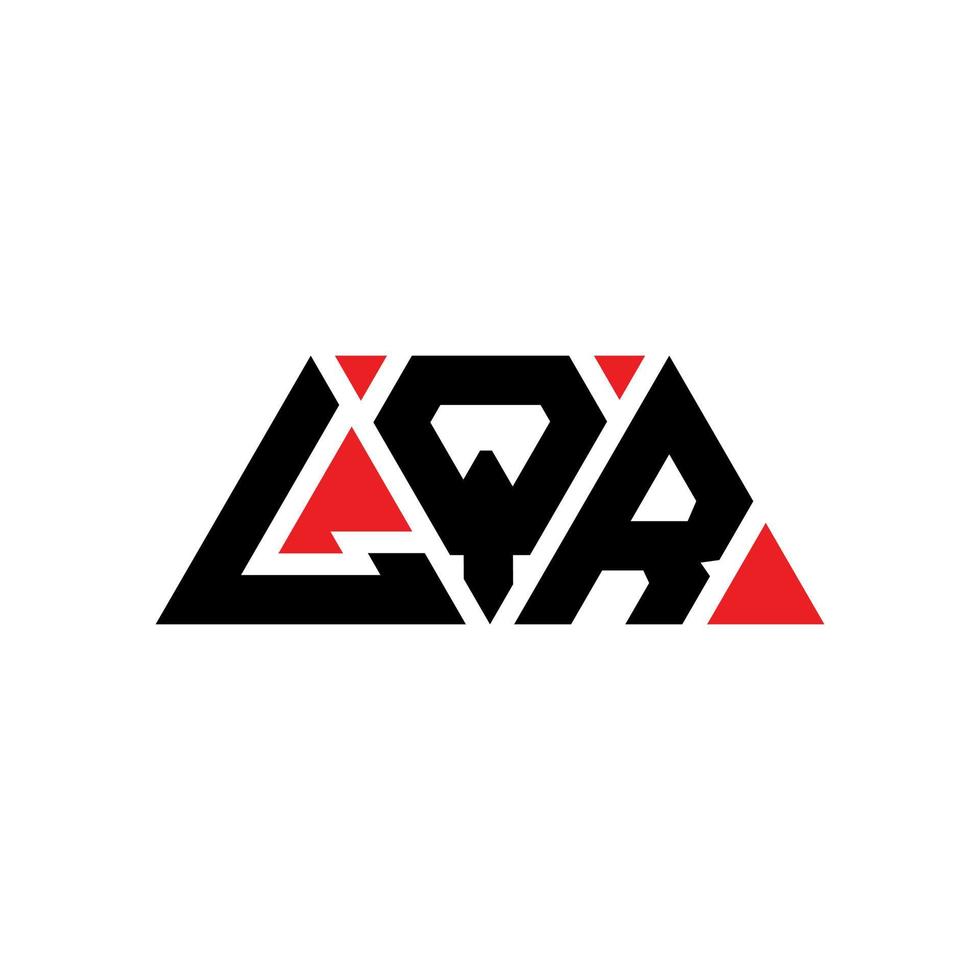 création de logo de lettre triangle lqr avec forme de triangle. monogramme de conception de logo triangle lqr. modèle de logo vectoriel triangle lqr avec couleur rouge. lqr logo triangulaire logo simple, élégant et luxueux. lqr