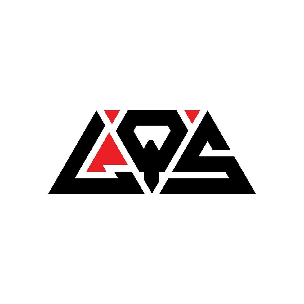 création de logo de lettre triangle lqs avec forme de triangle. monogramme de conception de logo triangle lqs. modèle de logo vectoriel triangle lqs avec couleur rouge. logo triangulaire lqs logo simple, élégant et luxueux. lqs
