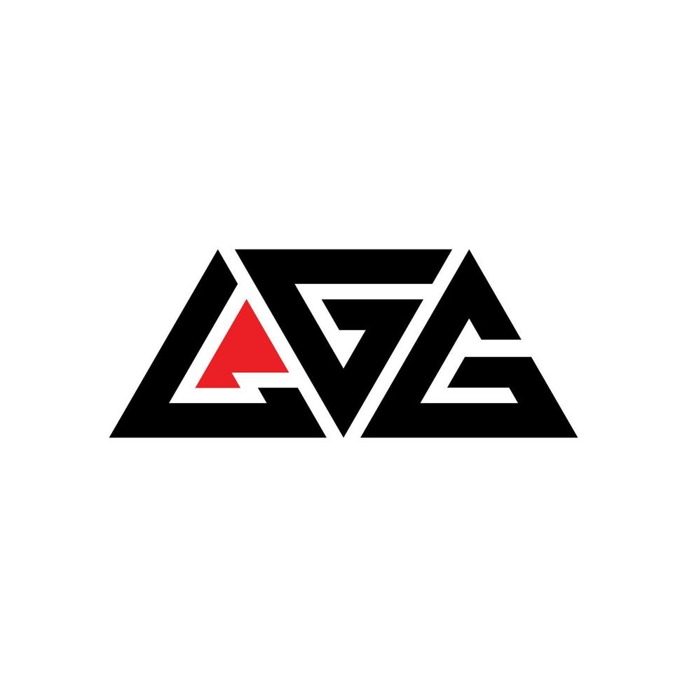 création de logo de lettre triangle lgg avec forme de triangle. monogramme de conception de logo triangle lgg. modèle de logo vectoriel triangle lgg avec couleur rouge. logo triangulaire lgg logo simple, élégant et luxueux. lgg