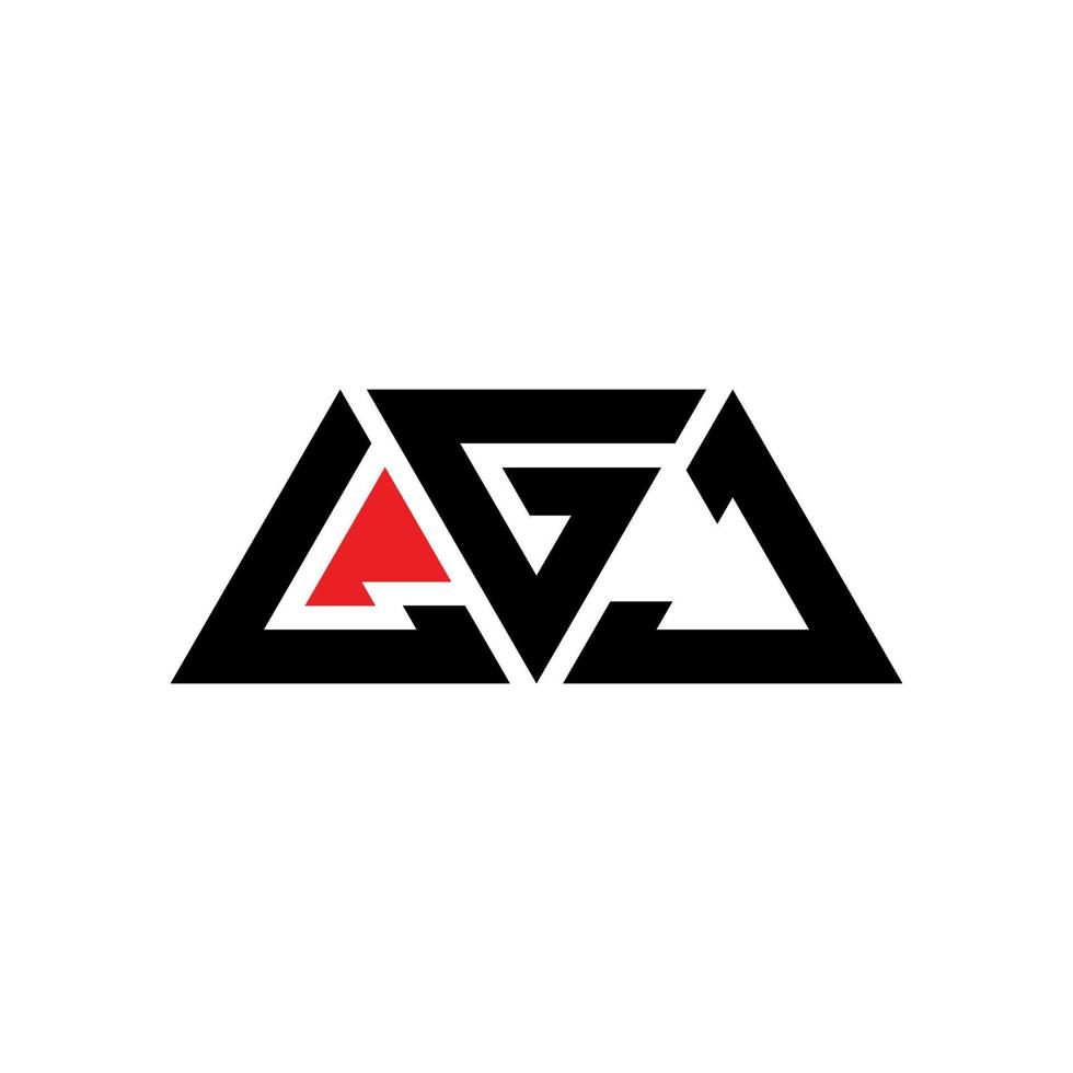création de logo de lettre triangle lgj avec forme de triangle. monogramme de conception de logo triangle lgj. modèle de logo vectoriel triangle lgj avec couleur rouge. logo triangulaire lgj logo simple, élégant et luxueux. lgj