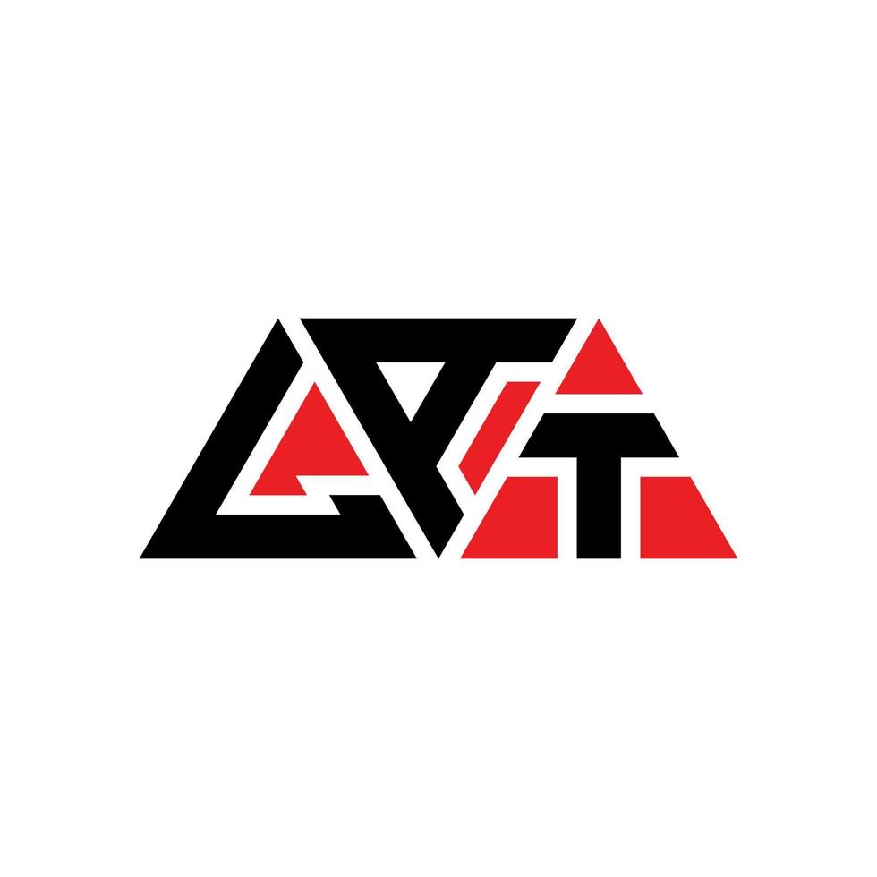 création de logo de lettre triangle lat avec forme de triangle. monogramme de conception de logo triangle lat. modèle de logo vectoriel triangle lat avec couleur rouge. logo triangulaire lat logo simple, élégant et luxueux. lat
