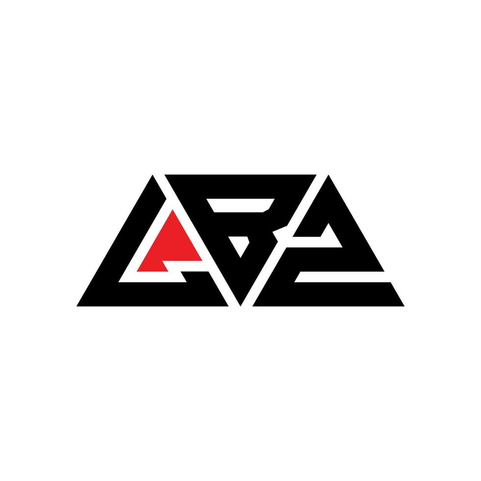 création de logo de lettre triangle lbz avec forme de triangle. monogramme de conception de logo triangle lbz. modèle de logo vectoriel triangle lbz avec couleur rouge. logo triangulaire lbz logo simple, élégant et luxueux. livres