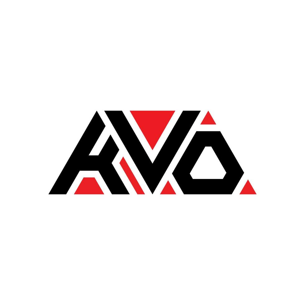 création de logo de lettre triangle kvo avec forme de triangle. monogramme de conception de logo triangle kvo. modèle de logo vectoriel triangle kvo avec couleur rouge. logo triangulaire kvo logo simple, élégant et luxueux. kvo