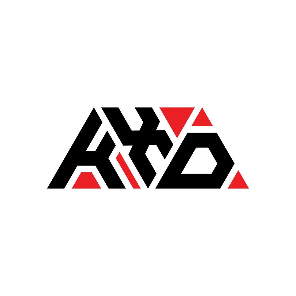 création de logo de lettre triangle kxd avec forme de triangle. monogramme de conception de logo triangle kxd. modèle de logo vectoriel triangle kxd avec couleur rouge. logo triangulaire kxd logo simple, élégant et luxueux. kxd